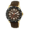 Montre Homme Just Watch bracelet cuir véritable brun cadran brun