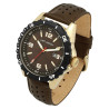 Montre Homme Just Watch bracelet cuir véritable brun cadran brun