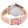 Montre bracelet cuir synthétique rose Femme Excellanc cadran argenté 36 mm