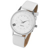 Montre Femme Monopol bracelet cuir synthétique blanc cadran blanc