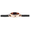 Montre Femme Just Watch bracelet maille milanaise noire boîtier doré rose