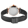 Montre Femme Just Watch bracelet maille milanaise noire boîtier doré rose
