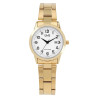Montre bracelet acier inoxydable doré Femme Q&Q cadran blanc