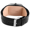 Montre Homme bracelet cuir véritable noir Raptor cadran noir
