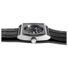 Montre Homme bracelet cuir véritable noir Raptor cadran noir