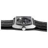 Montre Homme bracelet cuir véritable noir Raptor cadran noir