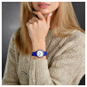 Montre bracelet métal bleu bracelet extensible Femme Excellanc