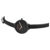 Montre Femme Excellanc bracelet cuir synthétique noir cadran noir 34 mm