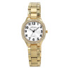 Montre Femme Just Watch dorée boîtier serti cadran argenté chiffres arabes