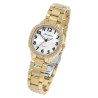 Montre Femme Just Watch dorée boîtier serti cadran argenté chiffres arabes