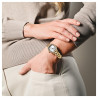 Montre Femme Just Watch dorée boîtier serti cadran argenté chiffres arabes