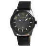 Montre bracelet cuir véritable noir charley 46 mm Homme Raptor