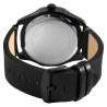 Montre bracelet cuir véritable noir charley 46 mm Homme Raptor