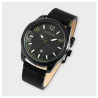 Montre bracelet cuir véritable noir charley 46 mm Homme Raptor