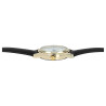 Montre Femme Excellanc bracelet cuir synthétique noir boîtier doré