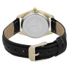 Montre Femme Excellanc bracelet cuir synthétique noir boîtier doré
