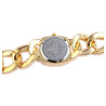 Montre Femme Excellanc bracelet métal doré cadran noir 30 mm