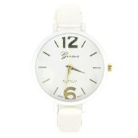 Montre fine femme pas chère Geneva blanc