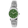 Montre Femme Just Watch bracelet acier inoxydable argenté cadran vert