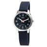 Montre Q&Q bracelet silicone bleu Femme cadran bleu