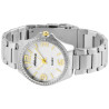 Montre bracelet acier inoxydable argenté Femme Adrina cadran blanc 41 mm