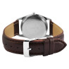 Montre bracelet cuir synthétique brun Classique Homme cadran noir