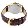 Montre Homme Q&Q bracelet cuir synthétique brun cadran blanc 35 mm