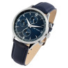 Montre Homme Just Watch bracelet cuir véritable bleu cadran bleu 42 mm