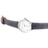 Montre Homme Excellanc bracelet cuir synthétique bleu cadran blanc