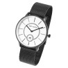 Montre Homme Just Watch bracelet acier inoxydable noir cadran argenté