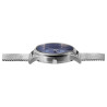 Montre Mixte Q&Q bracelet acier inoxydable argenté cadran bleu