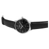 Montre Homme Just Watch bracelet cuir véritable noir cadran noir 40 mm Emerick