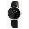 Montre Homme Just Watch bracelet cuir véritable noir cadran noir 40 mm Emerick