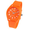 Montre Mixte Q&Q bracelet silicone orange cadran orange