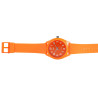 Montre Mixte Q&Q bracelet silicone orange cadran orange
