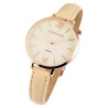 Montre Femme Excellanc bracelet cuir synthétique brun cadran blanc 35 mm