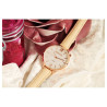 Montre Femme Excellanc bracelet cuir synthétique brun cadran blanc 35 mm