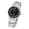 Montre Q&Q Homme bracelet acier inoxydable argenté verre saphir 40 mm