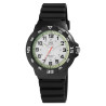 Montre Q&Q bracelet silicone noir Homme cadran blanc 43 mm