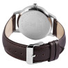 Montre bracelet cuir véritable brun Just Watch Homme cadran argenté