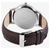 Montre bracelet cuir véritable brun Just Watch Homme cadran argenté
