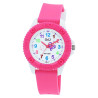 Montre Q&Q bracelet silicone rose motif papillon Enfant