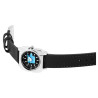 Montre Femme Raptor bracelet cuir véritable noir cadran noir