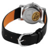 Montre Bahnhof bracelet cuir synthétique noir cadran blanc