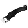 Montre Bahnhof bracelet cuir synthétique noir cadran blanc