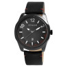 Montre bracelet cuir véritable noir charley Homme Raptor