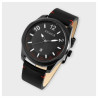 Montre bracelet cuir véritable noir charley Homme Raptor