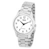 Montre Q&Q bracelet acier inoxydable argenté Homme cadran blanc