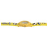 Montre Enfant QBos bracelet silicone jaune cadran blanc 28 mm