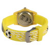 Montre Enfant QBos bracelet silicone jaune cadran blanc 28 mm